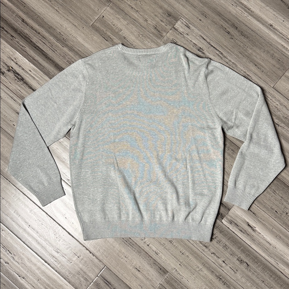 U.S. POLO ASSN HEATHER GREY MENS CHEST STRIPE CREWNECK SWEATER **NWT** - Picture 5 of 9